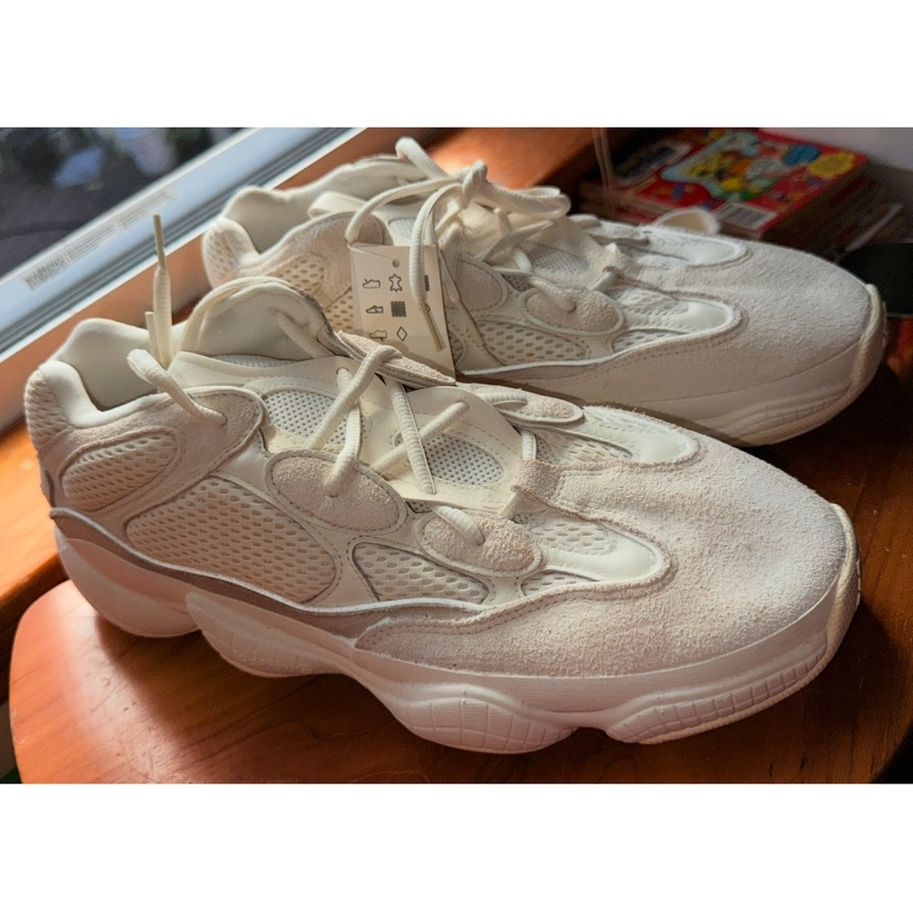 Adidas Yeezy 500 Bone White Sneakers - Picture 7 of 10